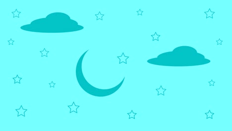 4k cartoon blue sky, sleep animation|loopable