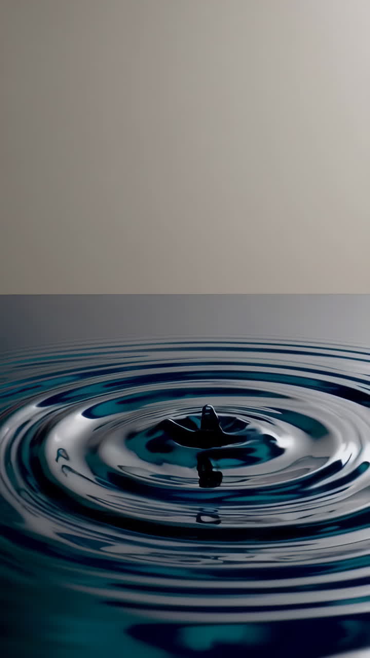 Dark Liquid Drop Splash