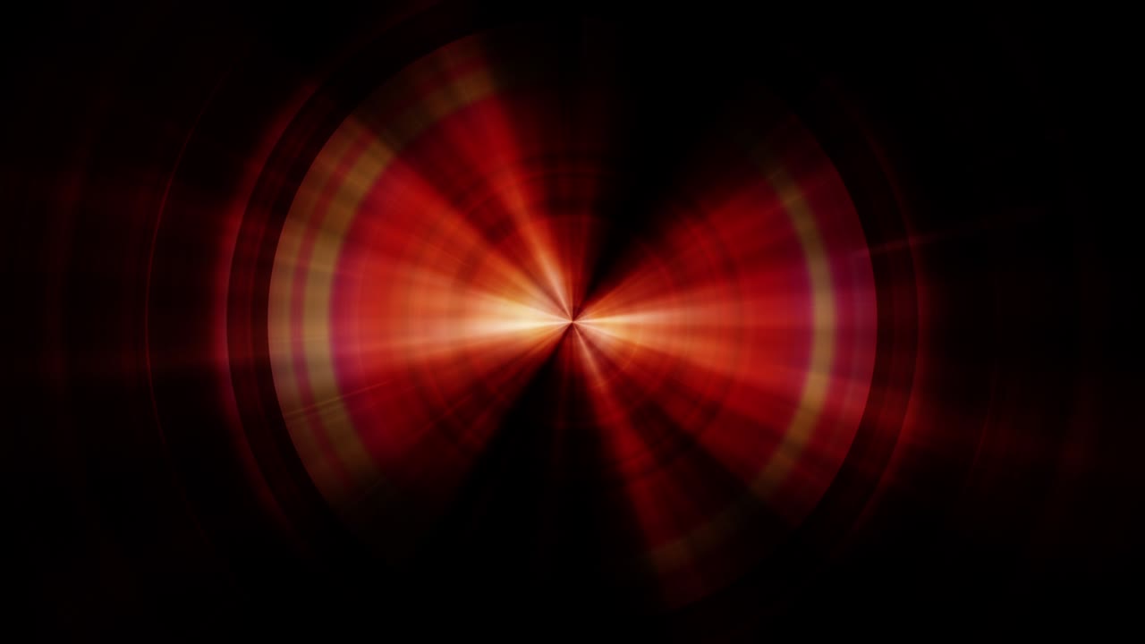 abstract hermoso oro rojo radial brillo círculo bucle hipnótico energía misteriosa borrón ondas onduladas irradia fuera. 4k 3d renderización bucle sin costuras. tema del espacio psicodélico fondo animado. bucle vj.