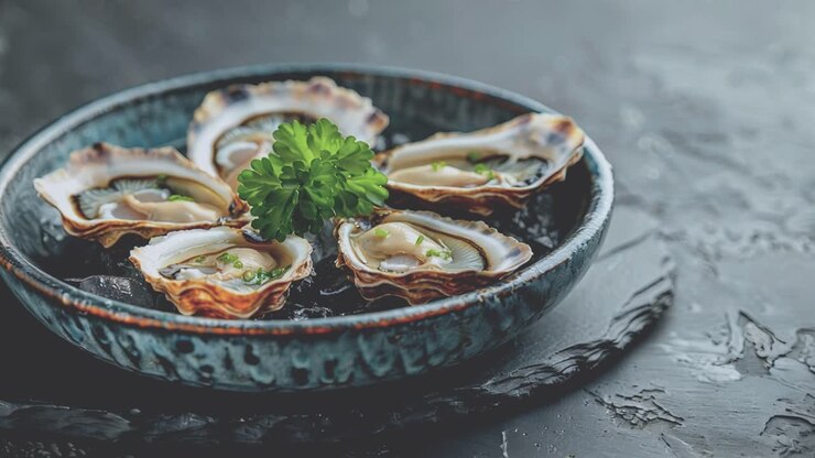 Fresh Oysters on a Plate