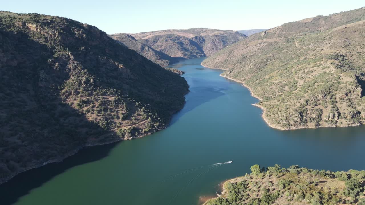 Boa riding on the river in a sunny day in Portugal