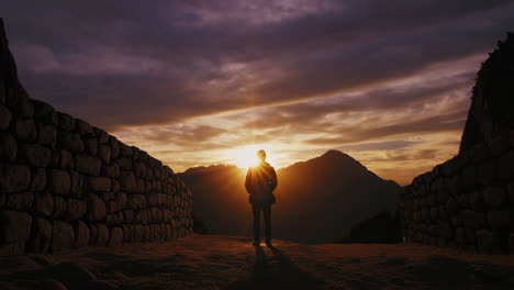 sunrise at machu picchu