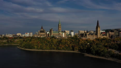 parliament hill ottawa canada aerial view