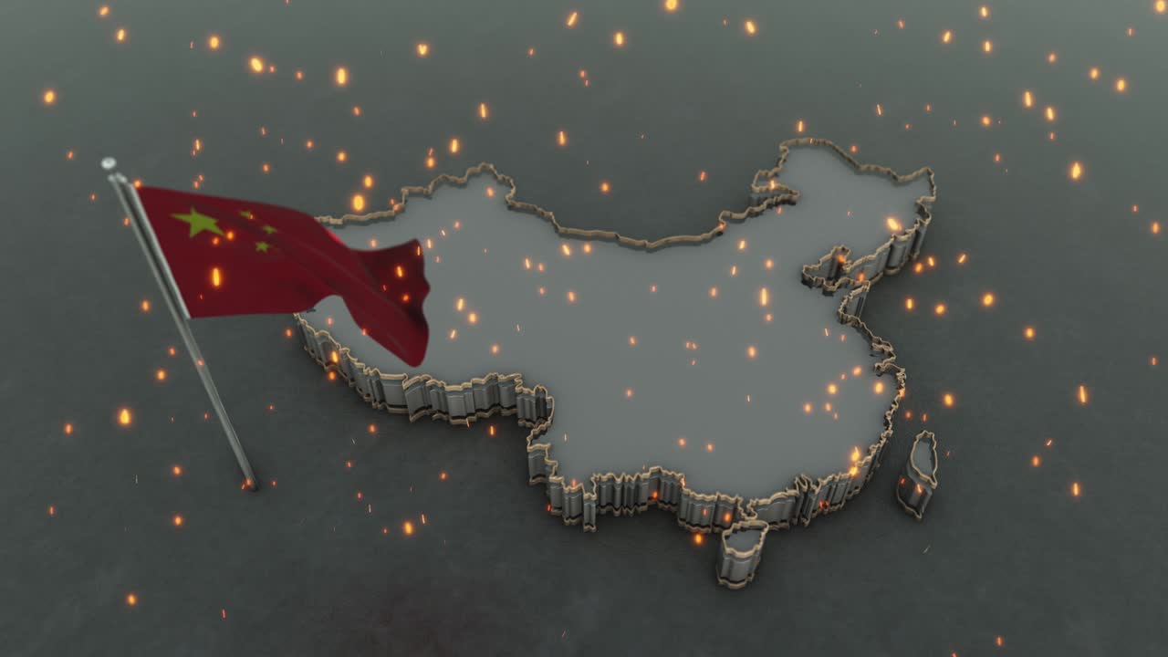 el fondo del mapa de china 4k