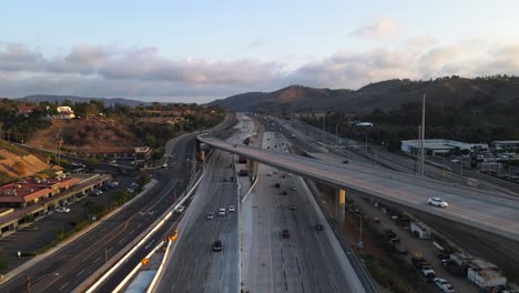 Excellent-Aerial-View-Of-Traffic-In-Laguna-Niguel,-California