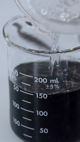 reacción química que cambia de color en un entorno de laboratorio