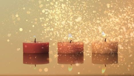 animation of light spots over candles