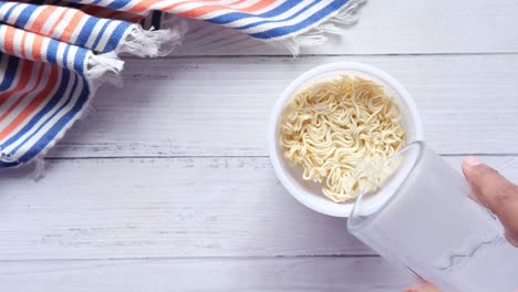 instant noodles in a bowl