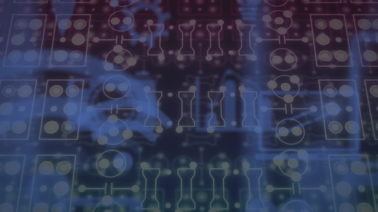 animación de iconos de medios sobre los puntos