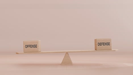 offense and defense balancing on seesaw