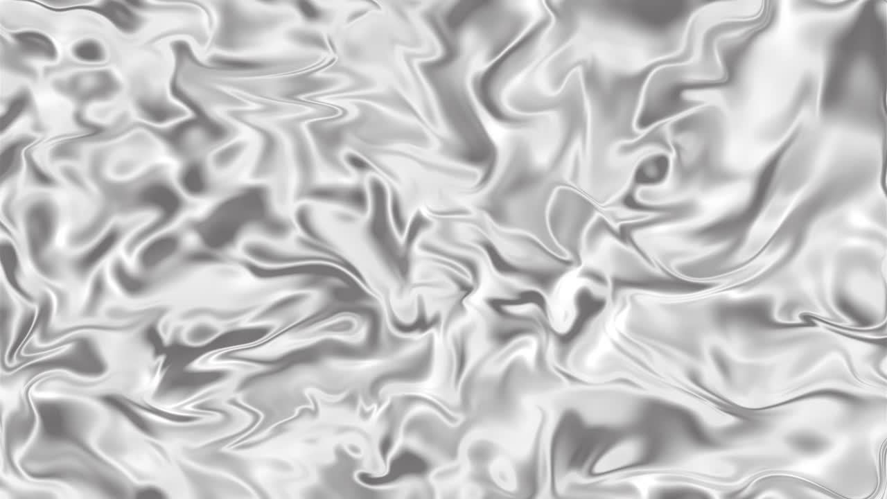 Sfondo liquido argentato, texture fluida di acqua ondeggiante, motivo grigio cromo bianco
