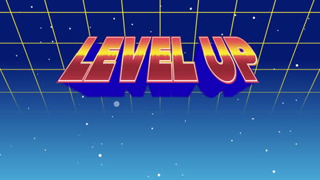 level up message from an arcade game