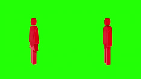 3d man and woman rotating