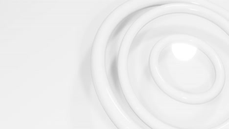 Animation-of-3D-circles-moving-against-white-background