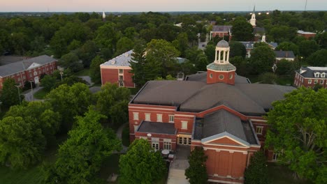 aerial view of georgetown college campus in georgetown, kentucky