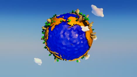 impresionante animación de baja poli-tierra