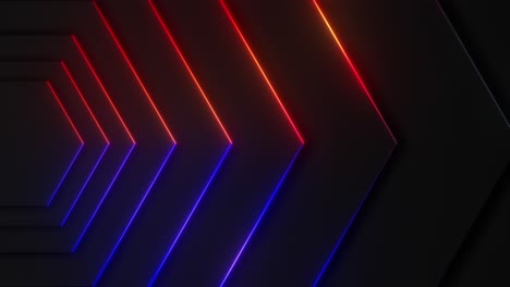 fondo geométrico de neón abstracto