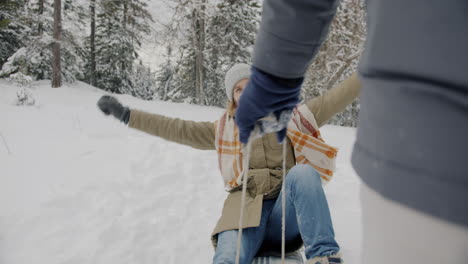 winter sledding fun