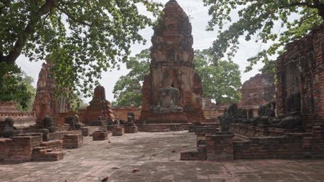 ruins of wat mahathat temple in ayuttaya, thailand