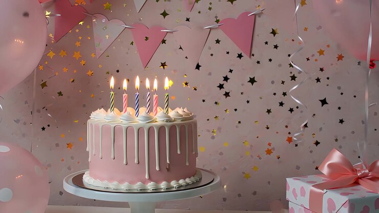 Sfondo di compleanno con palloncini 4K