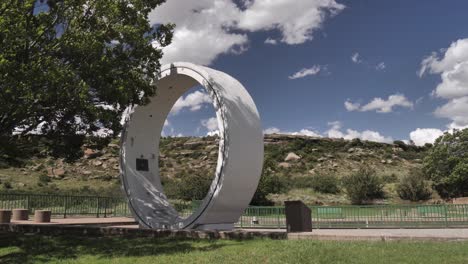 section of water pipeline on display at ash river outfall in s africa