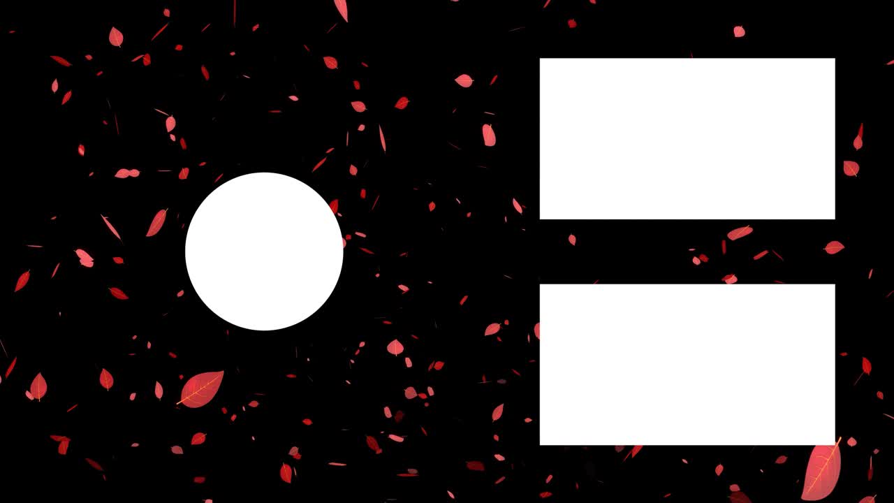 가을 잎 입자 유튜브 엔드 카드 엔딩 스크린 모션 그래픽