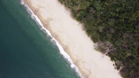 clip aéreo de drones de playa malpaso vacía entre sayulita y san pancho en riviera nayarit, méxico