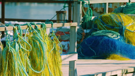 fishing nets hanging up fishing nets hanging up