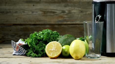 leafy vegetable with fruits and juice maker 4k