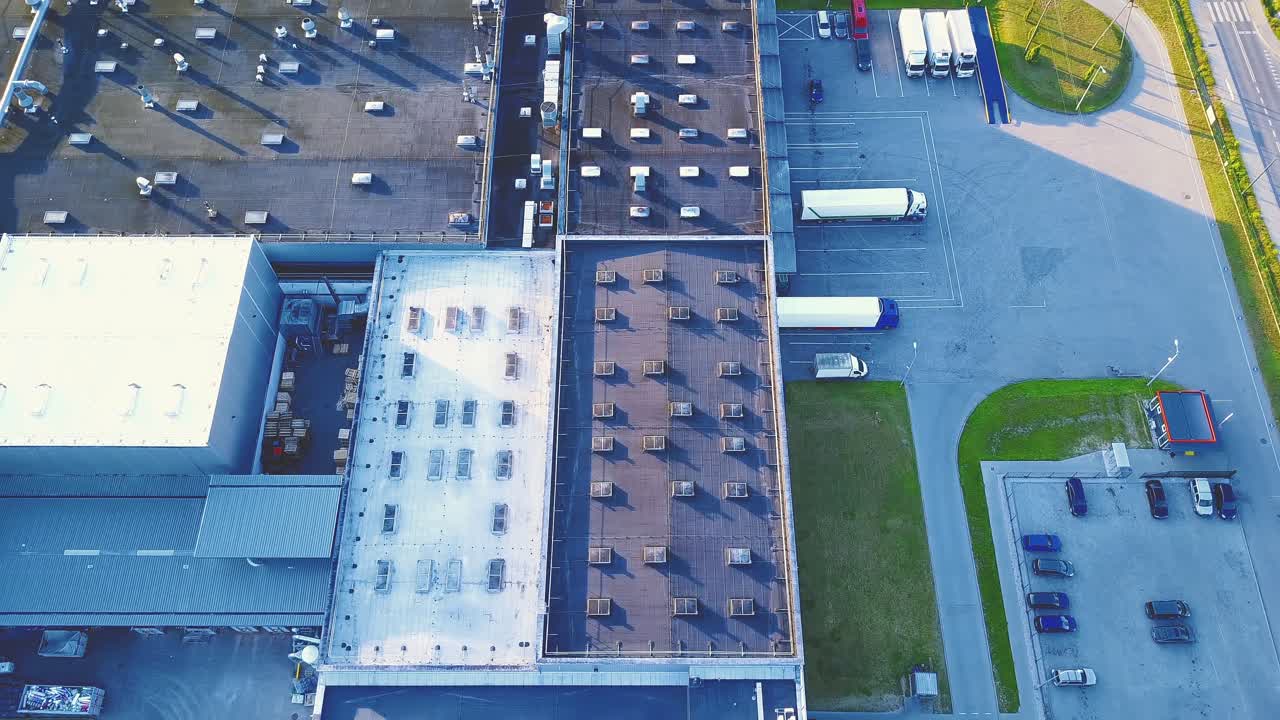vista aérea del almacén de mercancías