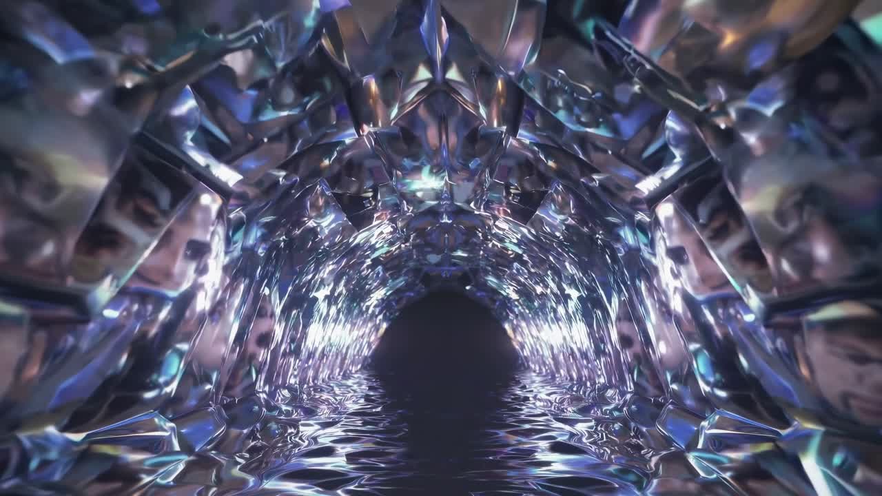 túnel de cristal abstracto
