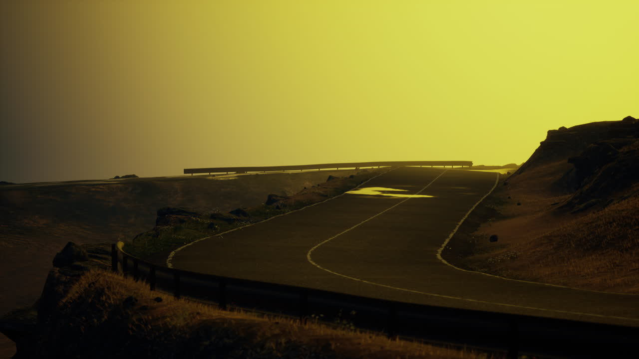 산 근처의 대서양 도로