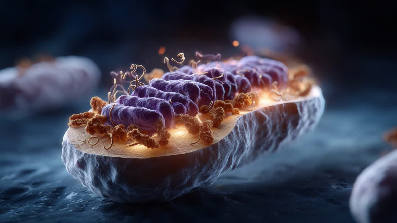 Stunning Visual of Cellular Structures: A Detailed Look at a Mitochondrion, Highlighting its Functionality and Intricate Design That Powers Life