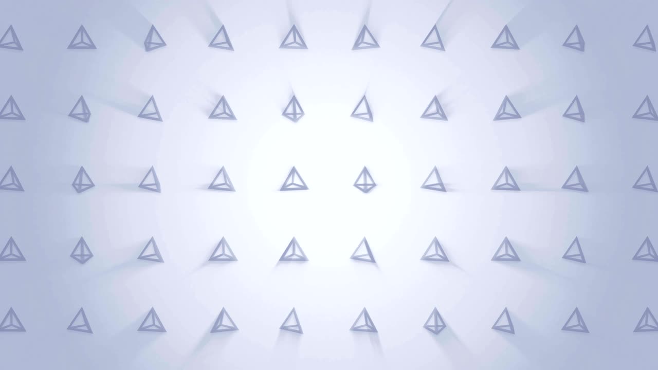 patrón de pirámide geométrica. baile de pirámides. animación de bucle de símbolo de negocio. diseño de red de negocios.