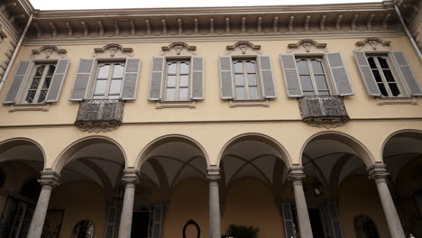 italian courtyard building with classic architecture