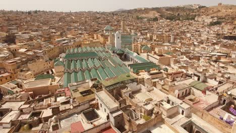 aerial: old medina in fez