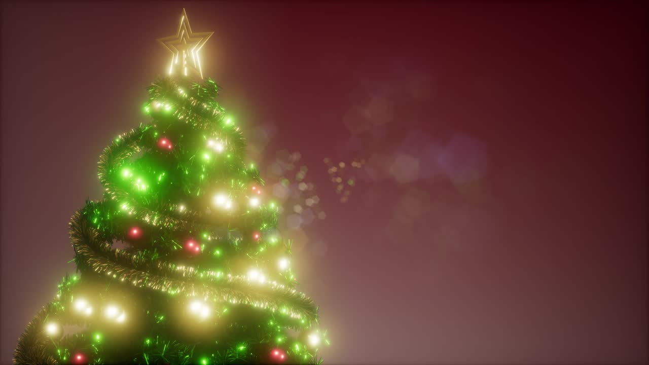 Árbol de Navidad con luces de colores