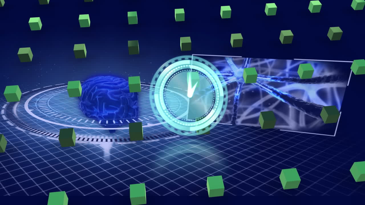 Animation of clock over science data processing
