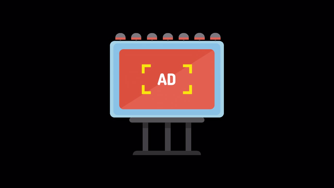 Animated Billboard Revealing an Advertisement