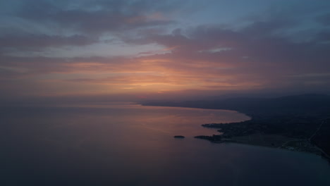 stunning sunrise over the sea