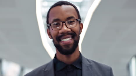 Happy,-black-man-and-portrait-of-walking