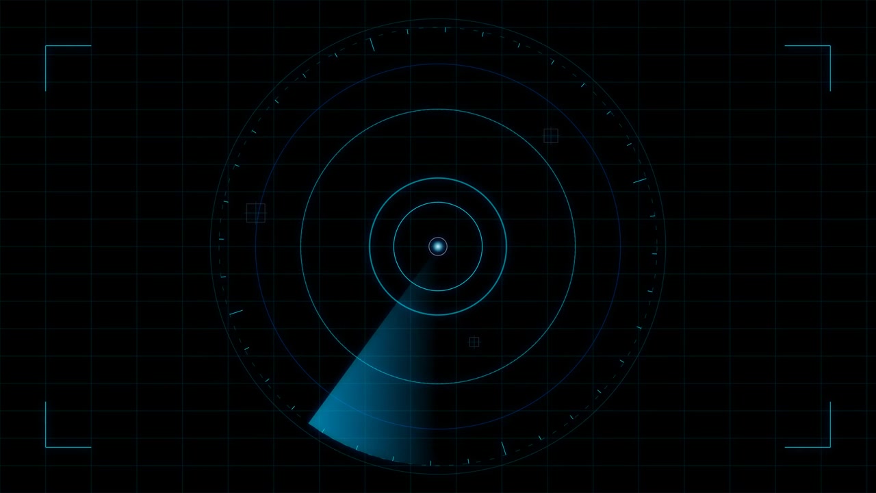 Digital Radar Screen Scanning Interface with Rotating Beam