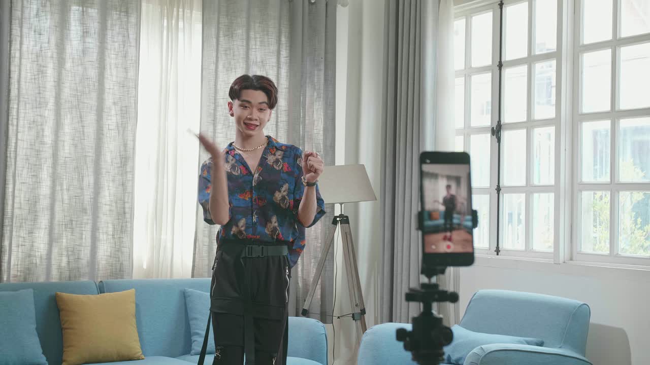 Man Dancing for Social Media