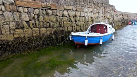 boat gradually rises as tide comes in