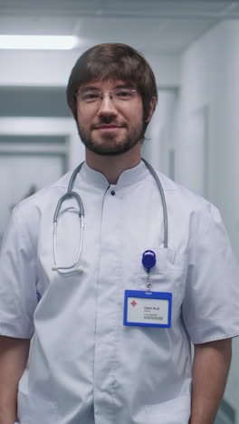 doctor in hospital corridor