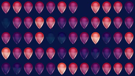 cuadrícula abstracta de globos parpadeantes