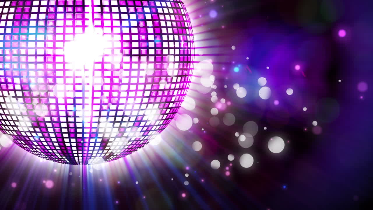 Disco ball and bokeh lights