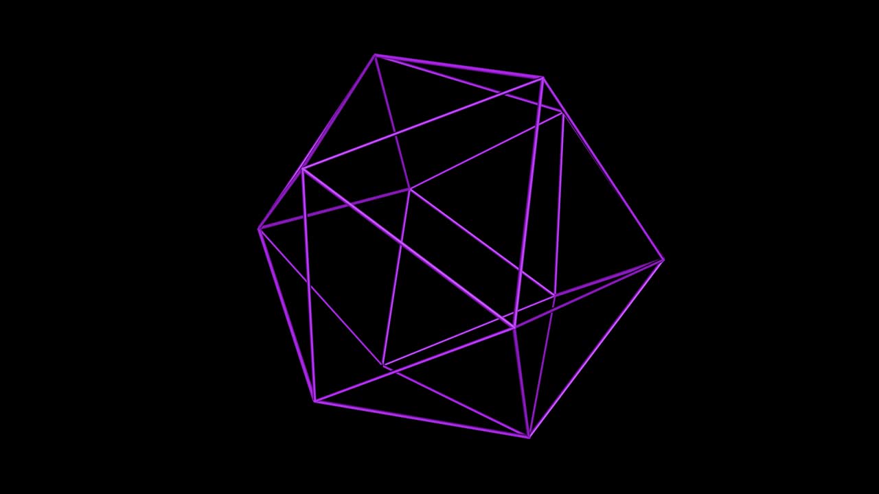 회전하는 기하학적 모양 루프 애니메이션