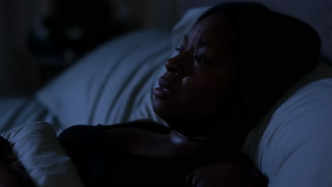 a woman's troubled night: from sadness to startle and fear