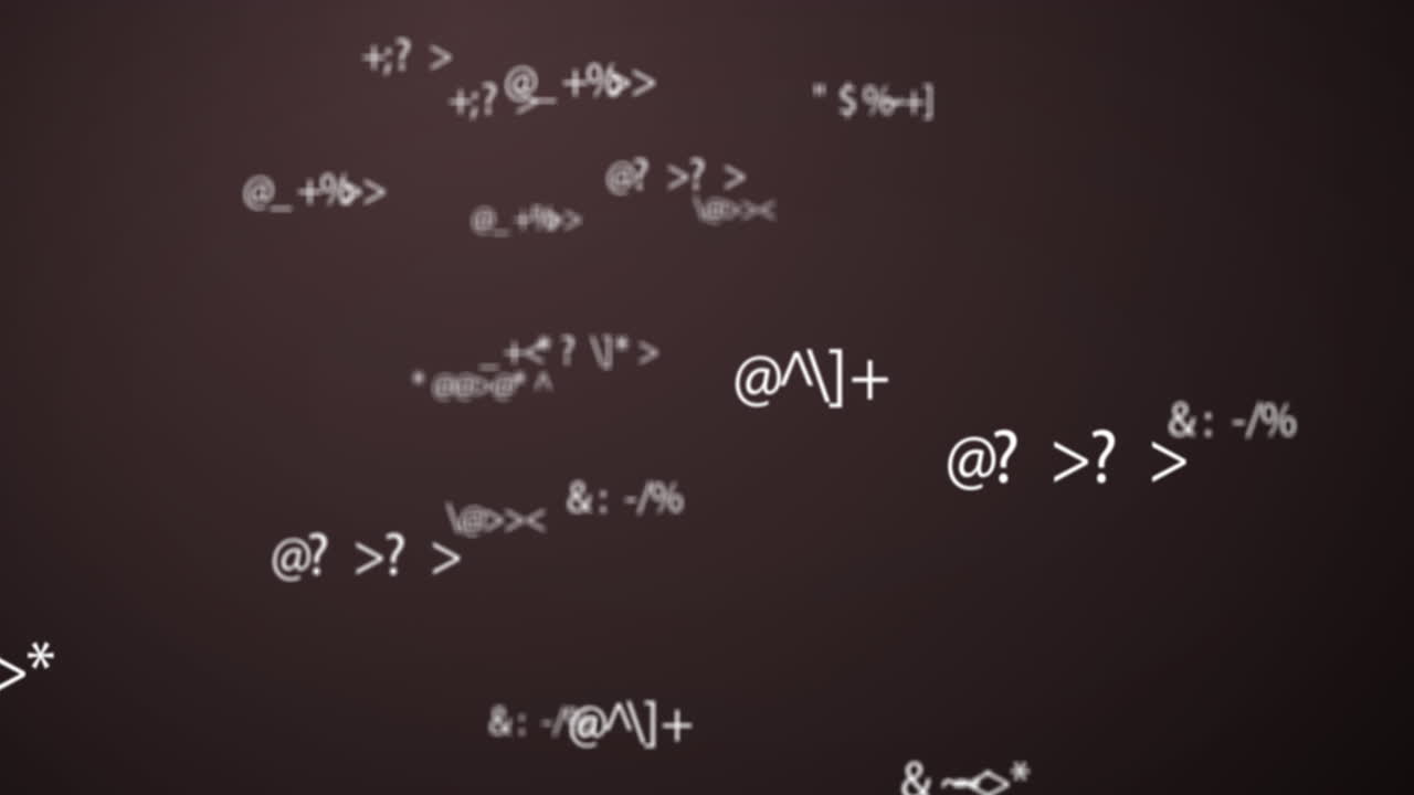 アニメーションを変更する複数の白いシンボル ⁇